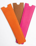 Fuchsia, Tan and Orange Leather Cases